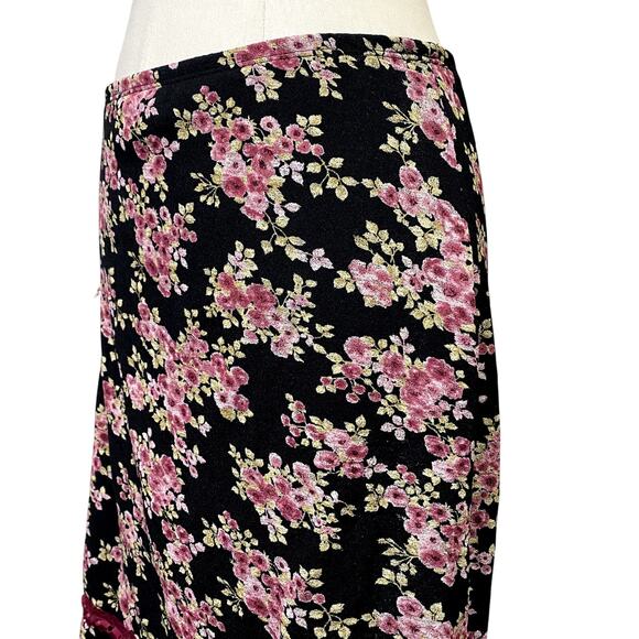 Vintage My Michelle Y2K Floral Rose Lace Grunge Whimsygoth Goth Midi Skirt USA - Picture 8 of 12